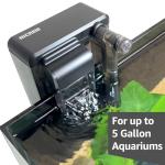 NICREW Slim Quiet Aquarium Filter for 5 Gallons
