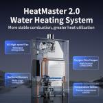 Ranein Natural Gas Tankless Water Heater, Indoor Max 3.6 GPM, 80,000 BTU Instant Hot Water Heater