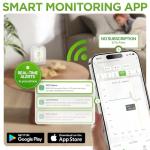 BREATHE Airmonitor Plus: Smart Air Quality Monitor Indoor - 8-in-1 CO2 Meter, Formaldehyde Detector, VOC Meter, PM1/2.5/10, Temperature & Humidity - Air Quality Tester for Home with App