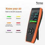 Temtop Air Quality Monitor PM2.5 PM10 Particle Counter, Formaldehyde, Temperature, Humidity, TVOC AQI Tester for Indoor/Outdoor Air Pollution Detection w/Data Export