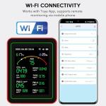 Air Quality Monitor Home Indoor - 15-in-1 Professional Air Meter with HCHO, CO2, PM, TVOC, AQI, Temperature & Humidity, Real-Time Display, App Control, Portable, Accurate for Home & Office Use