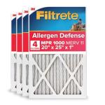 Filtrete 20x25 Air Filter MERV 11, 4-Pack