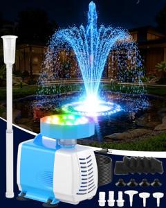 RGB Pond Fountain Pump Kit with Colorful Lights