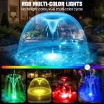 RGB Pond Fountain Pump Kit with Colorful Lights