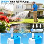 RGB Pond Fountain Pump Kit with Colorful Lights