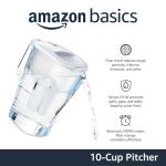 Amazon Basics 10-Cup Water Pitcher with Filter