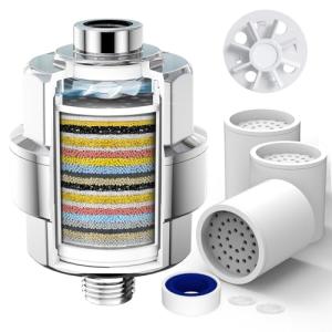20-Stage Shower Filter with 3 Cartridge Replacements