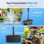 Pond Filter Pump Fountain Kit - 660GPH