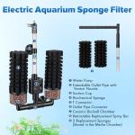 Hygger Quiet Electric Aquarium Sponge Filter with Media Balls