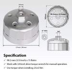 FIRSTINFO 3/8" Oil Filter Wrench for Land Rover, Jaguar