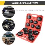 15-Piece Universal Oil Filter Wrench Set