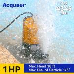 Acquaer 1 HP Manual Utility Water Pump