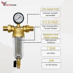 Spin Down Sediment Water Filter System with Gauge