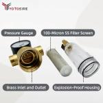 Spin Down Sediment Water Filter System with Gauge