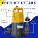 Acquaer 1 HP Manual Utility Water Pump