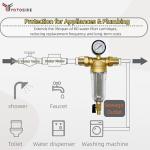 Spin Down Sediment Water Filter System with Gauge