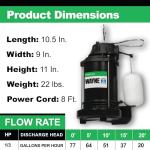 WAYNE CDU790 1/3 HP Submersible Sump Pump