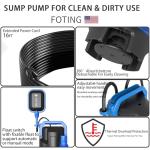 Upgraded 6300 GPH Submersible Water Pump