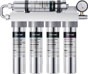Vortopt Under Sink Water Filtration System with Gauge