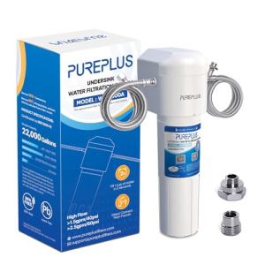 PUREPLUS Under Sink Water Filter System, 22000 Gallons