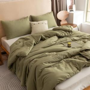 Olive Green 3-Piece Bedding Set for King