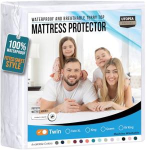 Utopia Bedding Waterproof Hypoallergenic Mattress Protector