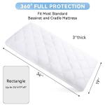 Waterproof Bassinet Mattress Pad Cover 2 Pack