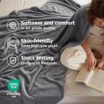 Bedsure GentleSoft Plush Fleece Throw Blanket - Grey