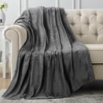 Soft Grey Fleece Throw Blanket for All Seasons