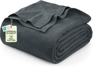 Soft Thermal Cotton Blanket for Luxurious Layering