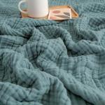 EMME – Breathable 4-Layer Cotton Blanket, Turquoise