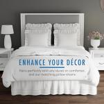 Queen Size Ruffled Bed Skirt with Embroidered Details