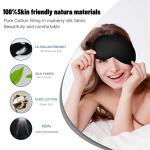 Adjustable Soft Silk Eye Sleep Mask in Black