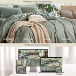 MooMee 100% Cotton Washed Duvet Cover Set - Green