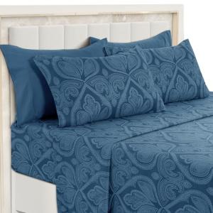 Deep Pocket 6 Piece Paisley Microfiber Sheet Set
