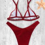 Gothic Snake Print Triangle Bikini Set for Women