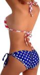 American Flag Halter Triangle Bikini Swimsuit