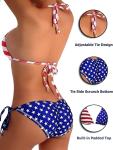 American Flag Halter Triangle Bikini Swimsuit