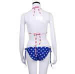 American Flag Halter Triangle Bikini Swimsuit