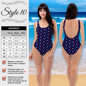 American Flag One Piece Swimsuit for July 4th