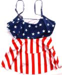 USA Flag Tankini Swim Top for Women