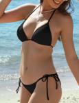 Women’s Black String Bikini Set with Padded Top