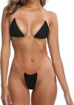 Clear Strap Cheeky Thong Bikini for Women