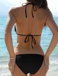 Women’s Black String Bikini Set with Padded Top