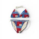 Ocean Pacific Red White Blue Triangle Bikini Tops