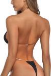 Clear Strap Cheeky Thong Bikini for Women