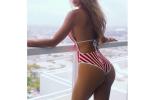 Womens American Flag One Piece 4th of July Swimsuit