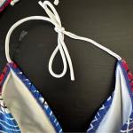 Ocean Pacific Red White Blue Triangle Bikini Tops