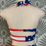 Patriotic American Flag High Waisted Bikini Set