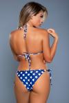 Patriotic Triangle Tie American Flag Bikini Set